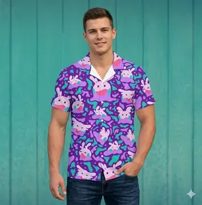 2026 Hawaiian Shirt Outfit Idea, anime Unisex Aloha Shirt, Vacation Ready Beach Top, Trendy Streetwear Shirt #hawaiianshirt #outfitinspo #viralstyles