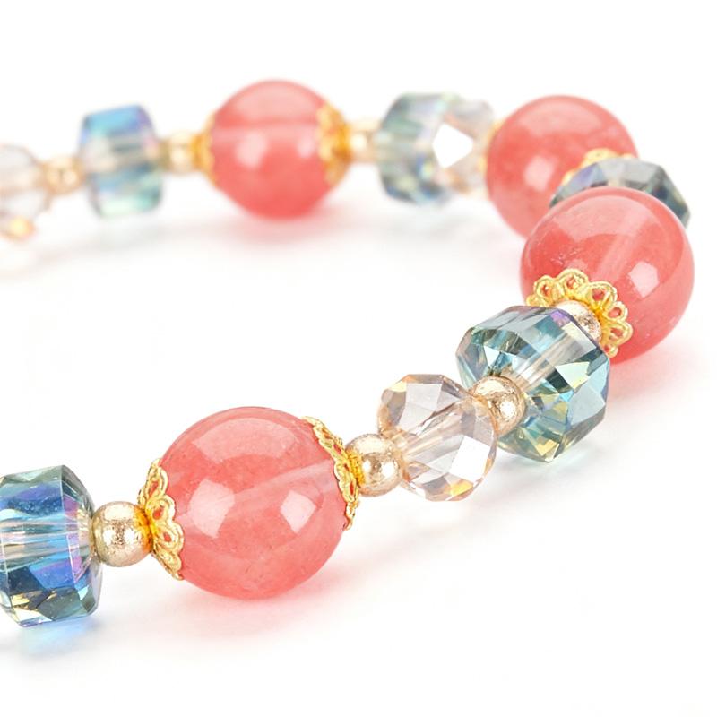 Colorful Crystal Lucky Bracelet For Women, Wealth Money Bracelets Trendy Spiritual Jewelry Gifts for Women, Special Occasions Gifts For Girlfriends Heavy Bracelet Blue Friendship Bracelet