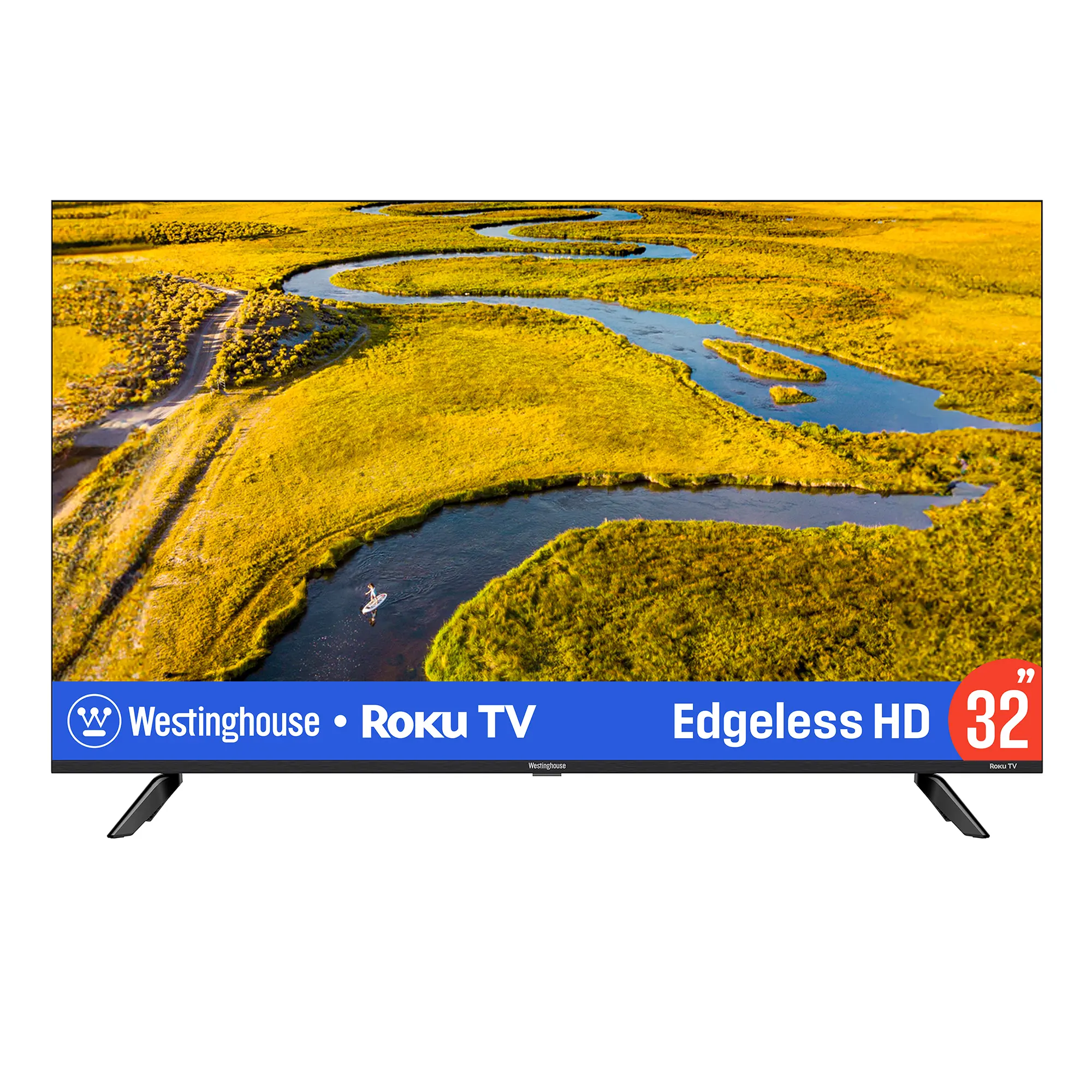 Westinghouse 32-in HD Smart Roku Flat Screen TV - Household Large Home Appliance with Wi-Fi, Bluetooth, Mobile App Compatibility, Apple AirPlay, Alexa & Google Assistant Support