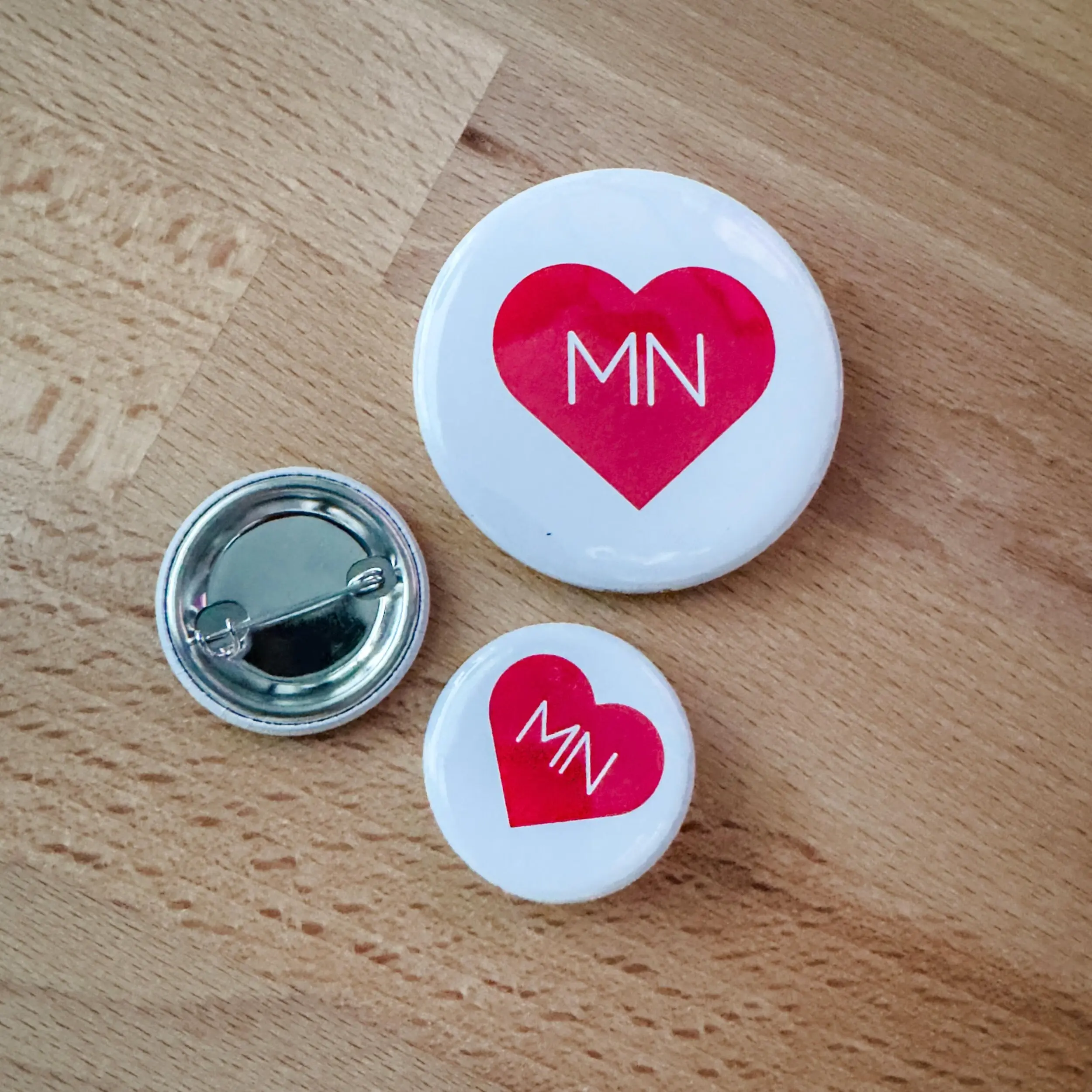 Minnesota Love Custom Pin Buttons - Fashion Accessories Pins, Gifts for Him & Her