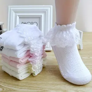 New [5 Pairs Lace Socks] 5 Pairs Girl Lace Ruffle Socks |                   Breathable and Comfortable Dance Princess Socks