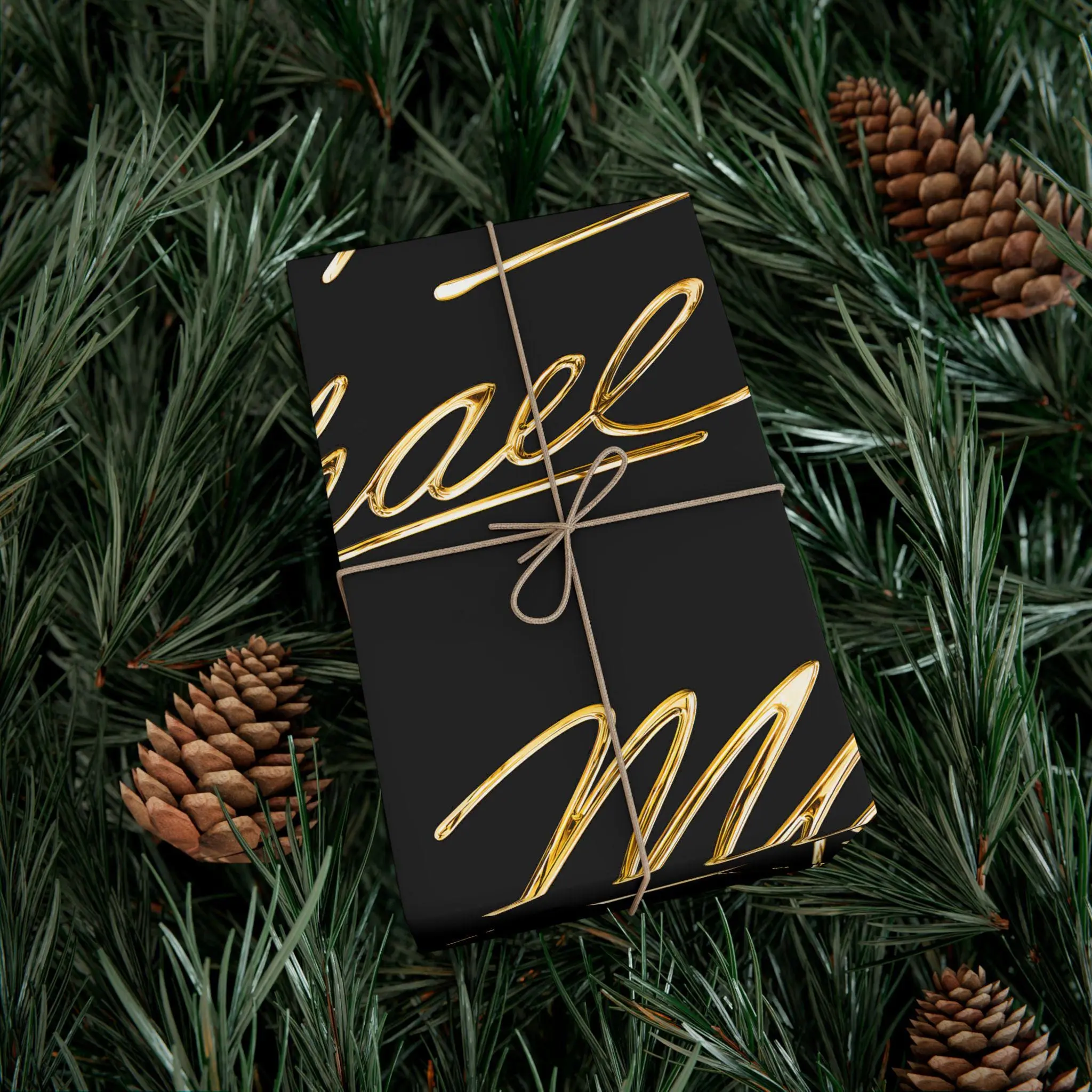 Michael Jackson Inspired Wrapping Paper, King of Pop Gift Wrap, Black Gold Music Lover Gift Paper, Pop Music Fan Birthday Gift Wrap