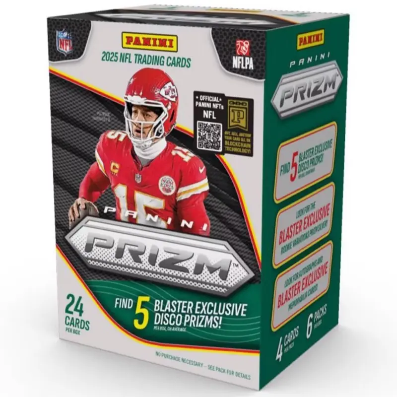 2025 Panini Prizm Football NFL Trading Cards Blaster Box - 5 Disco