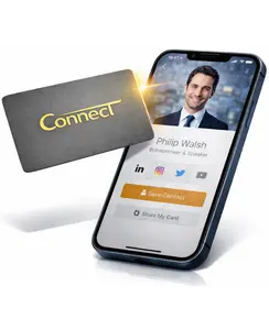 ConnectTau Digital Business Card for Networking, NFC Smart Card, No App Required