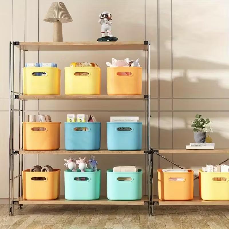 6-Pack Stackable Storage Bins with Lids Waterproof for Office Bathroom & Snacks Organize Your Space Efficiently