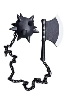 Kinstore Fantasy Demon Kimetsu no Yaiba Slayer Gyomei Himejima PU Foam Axe Meteor Hammer for Cosplay Replica