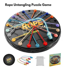 Rope Untangling Puzzle Game – Educational Strategy Board Game for Kids & Adults, Family Travel & Party Games, Multi-Level Brain Challenges, Easter Gifts for All Ages
