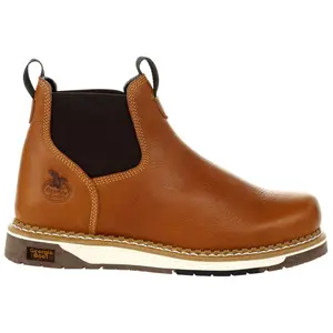 Georgia Boot Mens Amp Lt Chelsea Steel Toe Work/Duty - Brown Georgia Boot Mens Amp Lt Chelsea Steel Toe Work/Duty - Brown