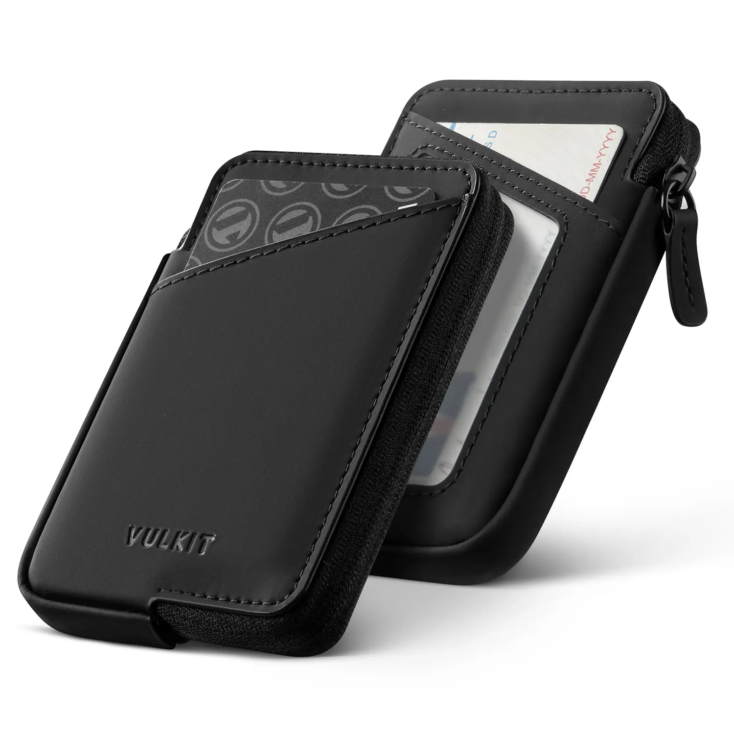 VULKIT Ultra-Slim Leather RFID Protected Men's Wallet - VW113, Holds 10+ Cards, Slim Wallet, Leather Construction, Men's Accessories, Rfid Protected Wallet