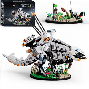 Horizons ThunderMech Beast Building Block Set, 1876 Pieces Highly Restored Game Peripheral, Movable Joints Assembled Bricks, Collectible Ornament with Ecological Base, for Ages 12+
