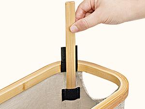 Lifewit Toilet Paper Storage Basket with Lid & Handle, 20L/30L Capacity, Bamboo Design, Removable Lid, Multi-Functional Bathroom Organizer