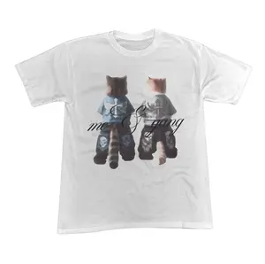 “Me & Gang” Cats T-Shirt, Animal Tee, Gifts Shirt, Unisex Vintage Graphic Tees Gothic Grunge Y2k Emo Scene Amity Affliction Style Clothes Men Women Streetwear