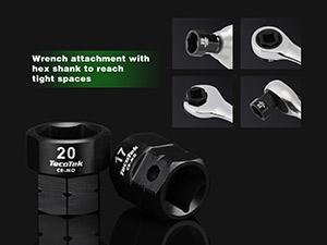 TecoTek 15-Piece 1/2-Inch Drive Metric Low Profile Impact Socket Set, Stubby Socket Set, 10mm-24mm, No Skips Sizes, 6 Point, Cr-Mo, Shorter Socket for Tight Areas