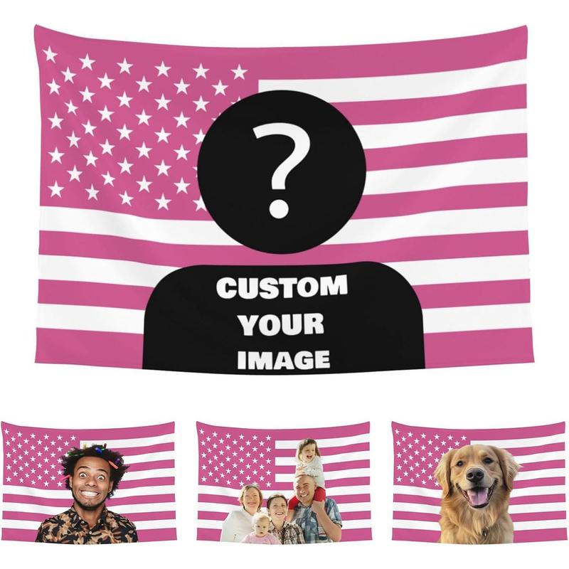 Custom Pink America Flag 40x60 inch Personalized Flags Design Your Image Funny Tapestry Poster For Decorate Clubs Concerts Bars University Dormitories Living Rooms Bedrooms Custom Pink America Flag 40x60 inch Personalized Flags Design Your Image Funny Tapestry Poster For Decorate Clubs Concerts Bars University Dormitories Living Rooms Bedrooms