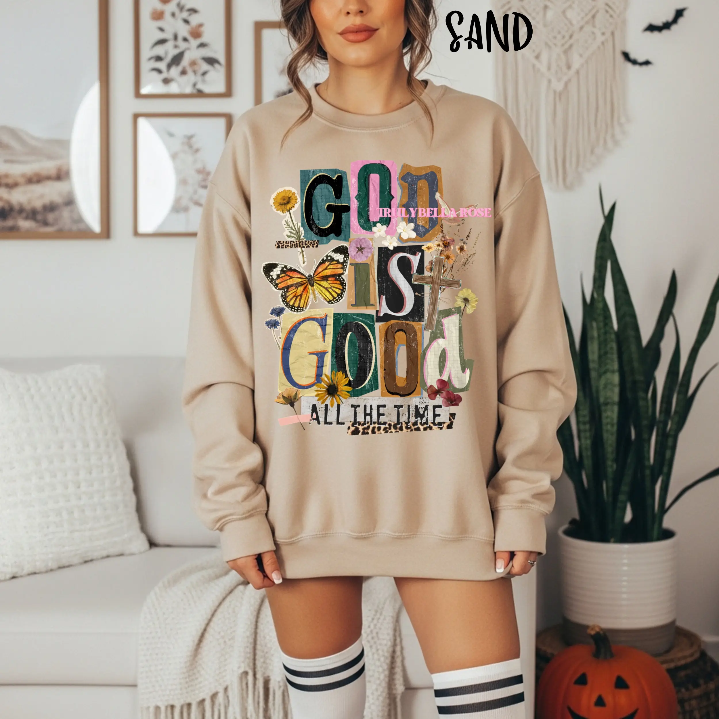 Preppy God is good all the time sweatshirt | Faith sweatshirt