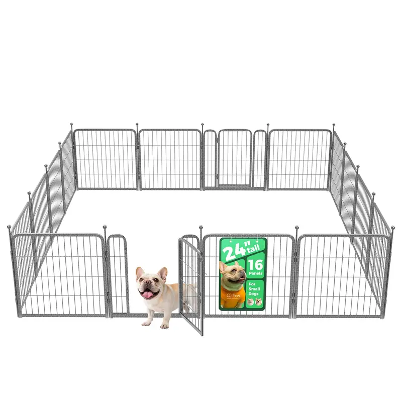 FXW Aster Dog Playpen Designed for Yard, 24"/32"/40 Height, 8/16 Panels