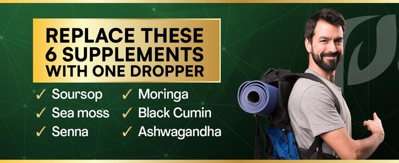 PARROX Soursop Bitters (Mixed Berry & Honey Lemon) - 6 in 1 Dietary Supplement Liquid Drops for Detox & Overall Wellness - Made in USA – (60 Servings / 60mL)