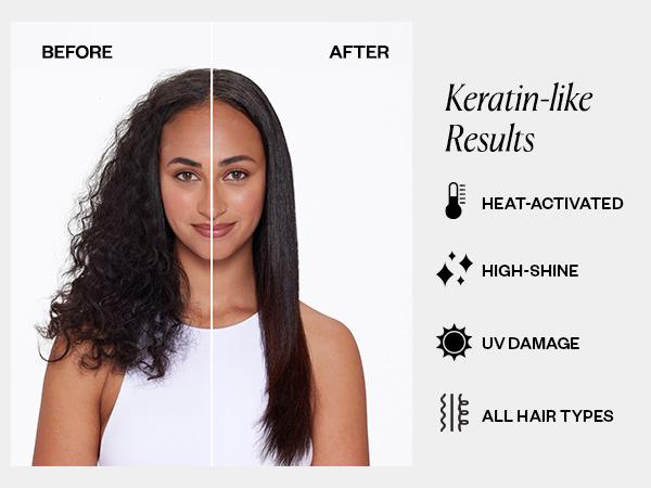 IGK GOOD BEHAVIOR Spirulina Protein Smoothing Spray | Keratin Like Treatment + Frizz Control + Heat Protectant | Vegan + Cruelty Free | 186ml | 5.6 oz