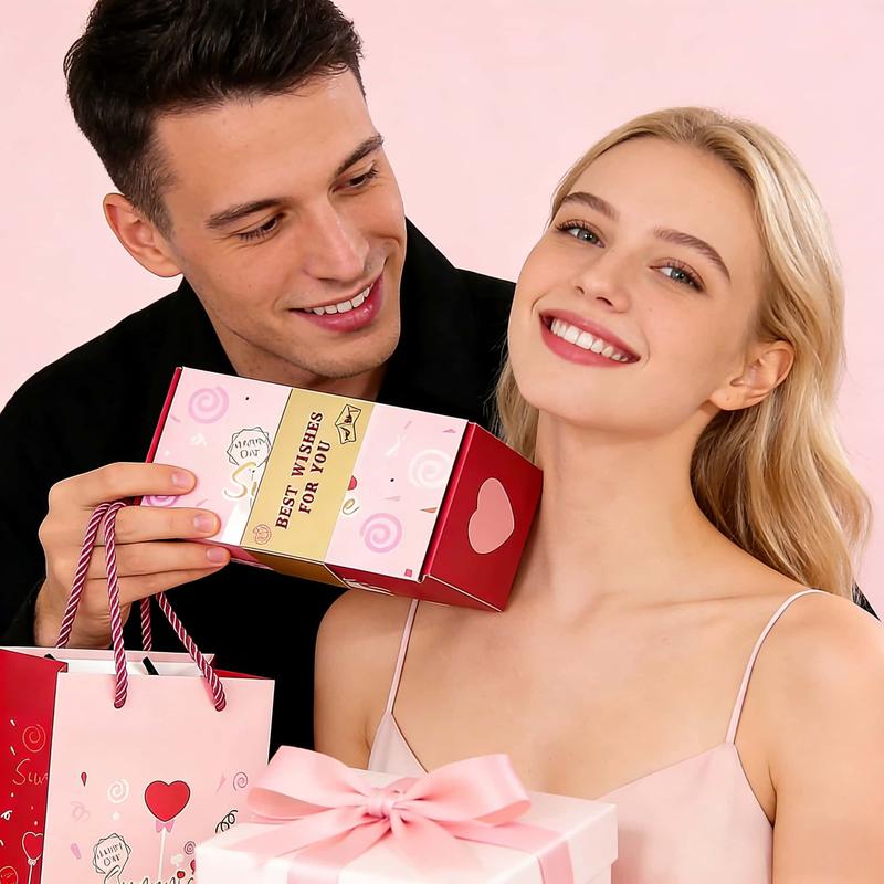 【Valentine’s Day】Surprise Explosion Cash Gift Box, Creative Foldable Pop-Up Red Envelope Gift Box – a luxurious cash explosion gift box suitable for birthdays, anniversaries, and proposals