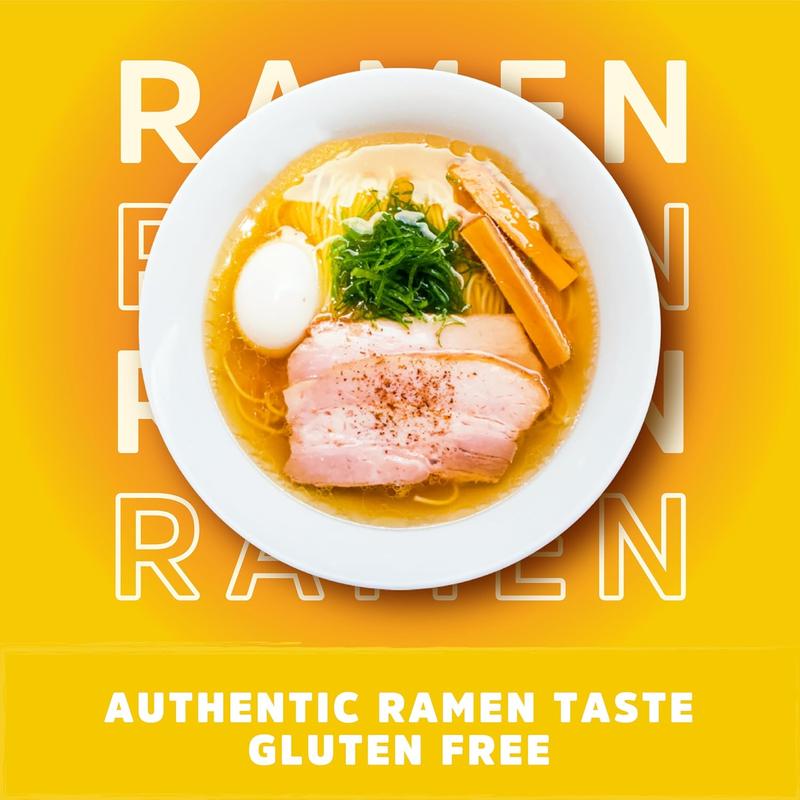 Gluten free ramen noodles (10 packs) gf gluten free noodles vegan healthy brown rice noodle. Low sodium ramen plain noodle no seasoning. Gluten-free pasta Japanese food yakisoba lo mein. Real Naturals
