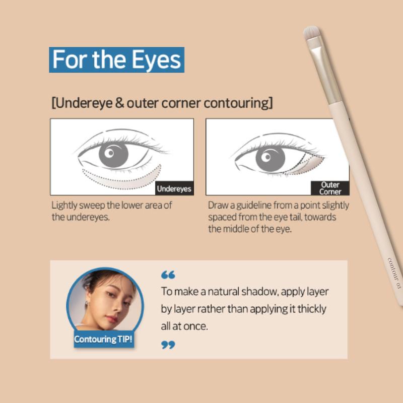 [ETUDE Official] Curl Fix Mascara & Curler Set #02 BROWN + Contour Powder #01(Creator) & Brush Set | 24H Smudge Proof Curl | Waterproof & Volumizing | K-Idol Essential Look