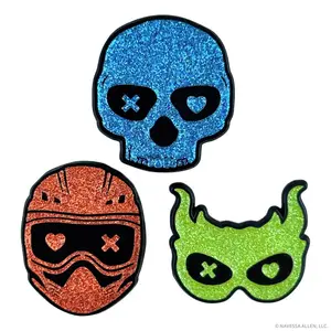 Into Darkness Series: Masked Men Enamel Pins (3-Pack)