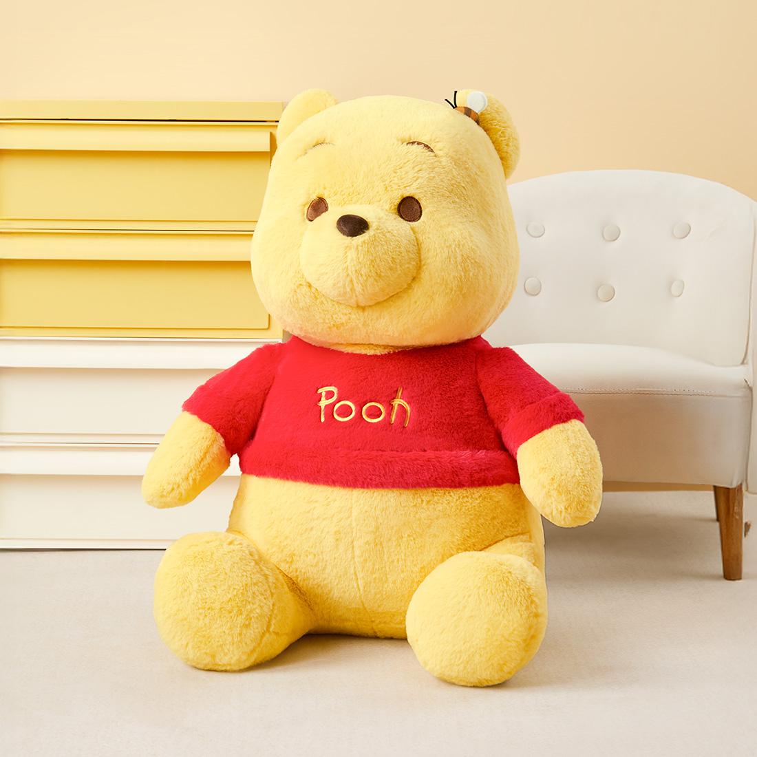 【Holiday Gift】Disney Winnie the Pooh Basic Series Sitting Plush Doll 31.5inch/19.69inch, Adorable Classic Character Stuffed Toy, Suitable Gift for Women & Fans, Holiday & Holiday Haul & New Year