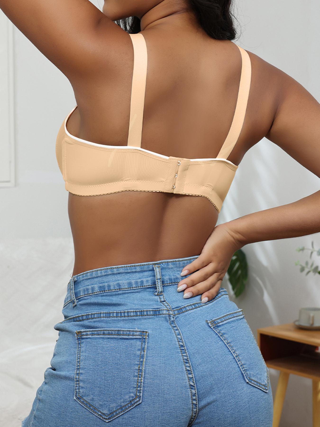 1/3/6PCS Women's Breathable Push Up Bra, Adjustable Strap Soft Comfortand Fit Adjustable Hook & Eye Lingerie Top for Daily Wear, Lingerie for All Seasons, Soft Fabric Bra