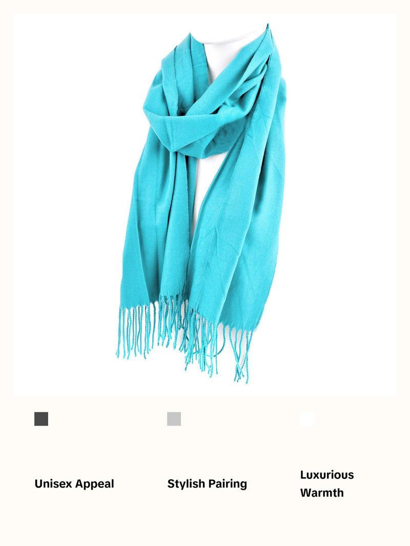 Unisex Solid Color Acrylic Scarves