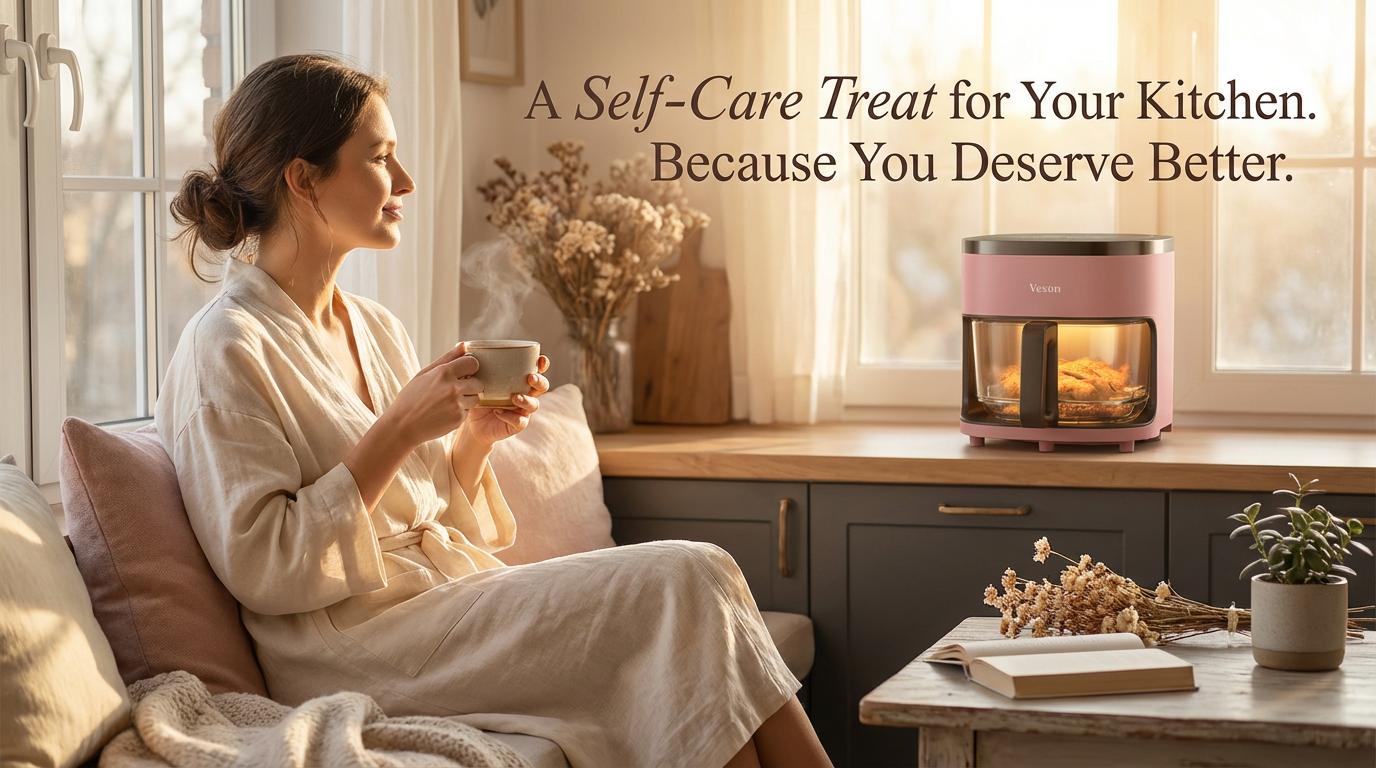 VEXON Aesthetic Pink Glass Air Fryer 4.5QT – 6-in-1 Digital Air Fryer with Viewing Window, 97% Less Oil, Quiet & Easy Clean, A Perfect Gift for your girl VEXON Aesthetic Pink Glass Air Fryer 4.5QT – 6-in-1 Digital Air Fryer with Viewing Window, 97% Less Oil, Quiet & Easy Clean, A Perfect Gift for your girl