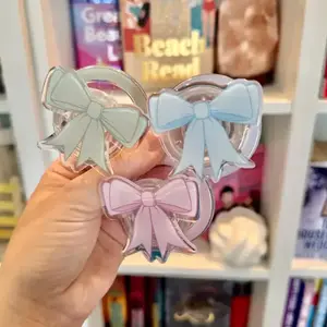 Pastel Bow Magnetic Phone Grip, Coquette Ribbon MagSafe Phone Holder, Cute Acrylic Phone Stand, Kindle & E-Reader Accessory, Gift for Her
