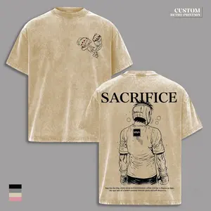 Makunouchi Ippo Hajime no Ippo Vintage Washed Oversized T-Shirt – Boxing Champion Anime Double Printed Graphic Tee, Heavyweight Cotton Retro Manga Streetwear Shirt, Unisex Fighter Gym Aesthetic Apparel Gift for Anime Fans