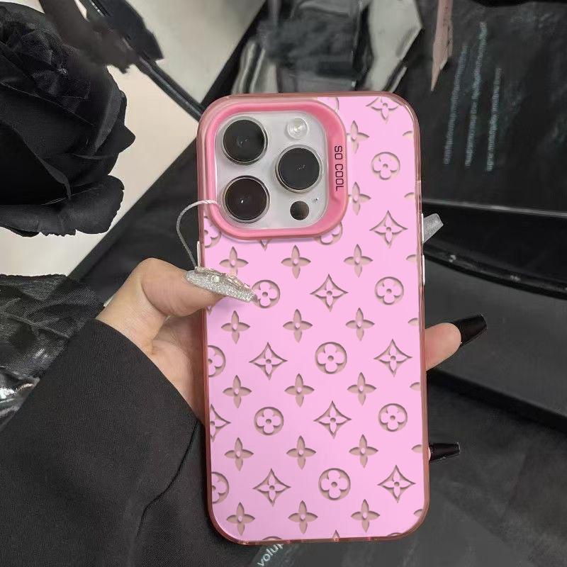 Classic Floral Patterns TPU Laser Craft Phone Case for iPhone 17 16 15 14 13 12 11 Anti-Drop Protective Cover
