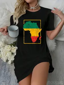 Africa African Map Vintage Dress