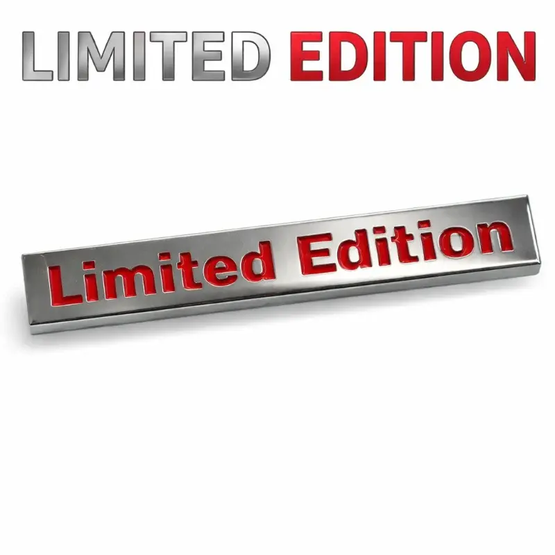 Limited Edition 3D Metal Car Badge - Automobile Decals for Audi A4L A6L Q5, Luxury Vehicle Decoration Trunk Emblem Sticker, Car Exterior Upgrade Accessory, Car Vehicle Decoration