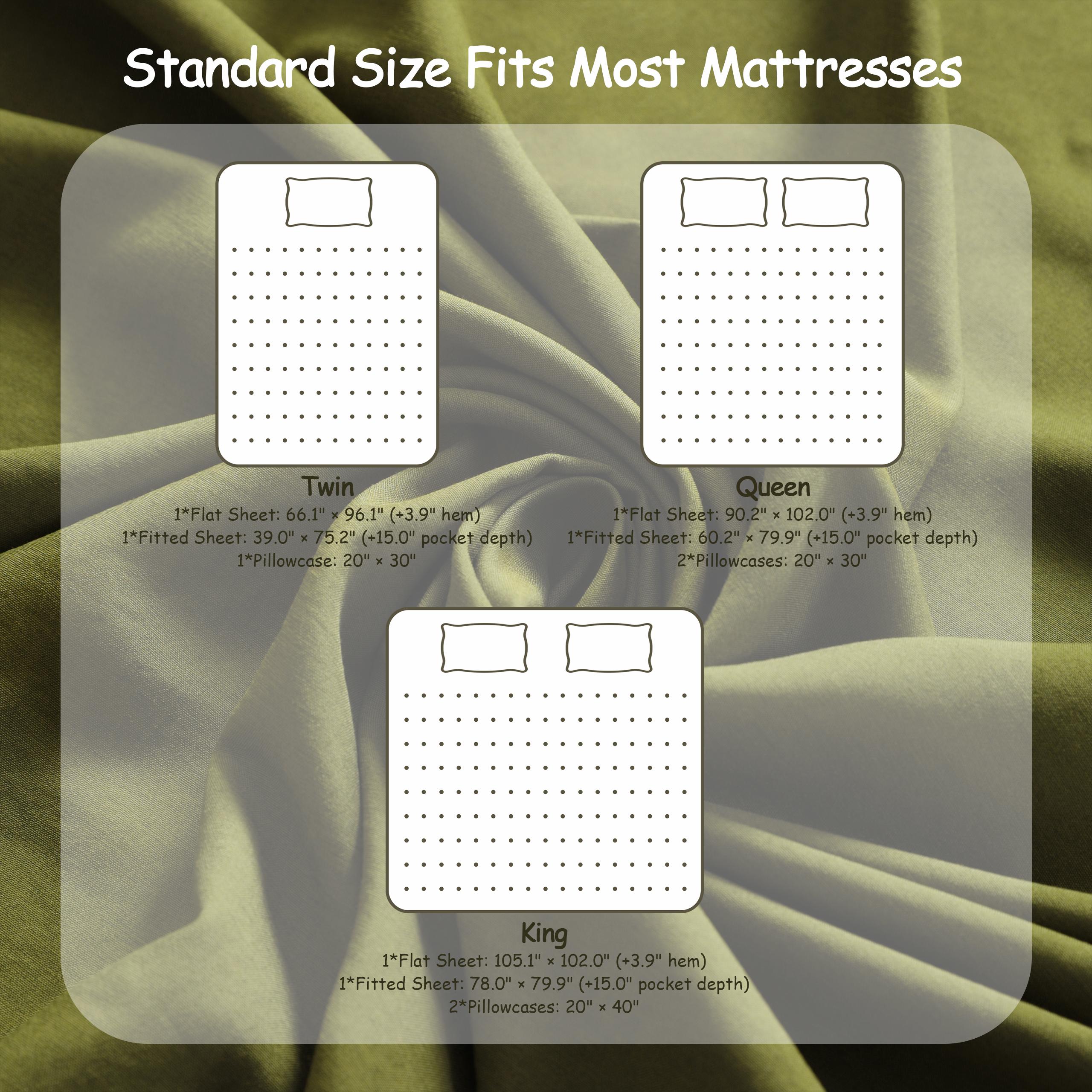 NTBAY Bamboo Sheets Set 3/4 Pcs - Soft Bedding Sets, Cooling Breathable Bedding Set | Hotel Luxury, Super Soft & Smooth, 15" Deep Pocket | Wrinkle/Fade Resistant, Skin Friendly, Bedroom Gift Idea