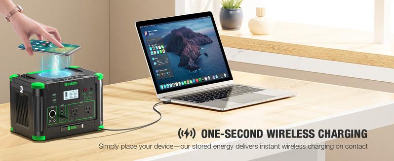 Outdoor Power Station: EBL 500W Solar Generator w/ 519Wh Battery & 10 Ports | Powers Your Camping, Road Trips & Emergencies