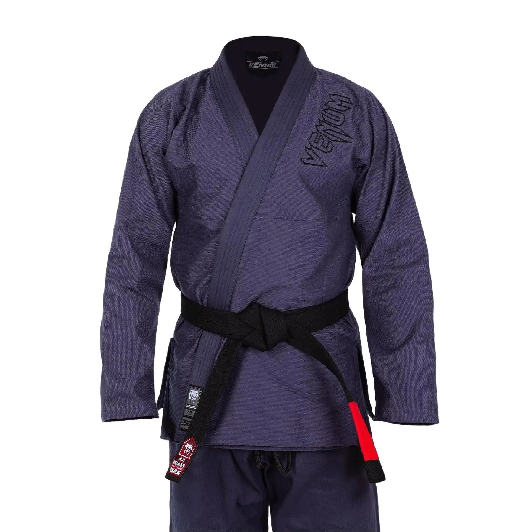 Venum Contender 2.0 Unisex Brazilian Jiu-Jitsu GI, 100% Pearl Weave Cotton Uniform with Durability-Focused Reinforced Seams, Grip-Resistant Padded Collar, Multi-Size Full Length - Lavender Grey, Resists Grip Pulls