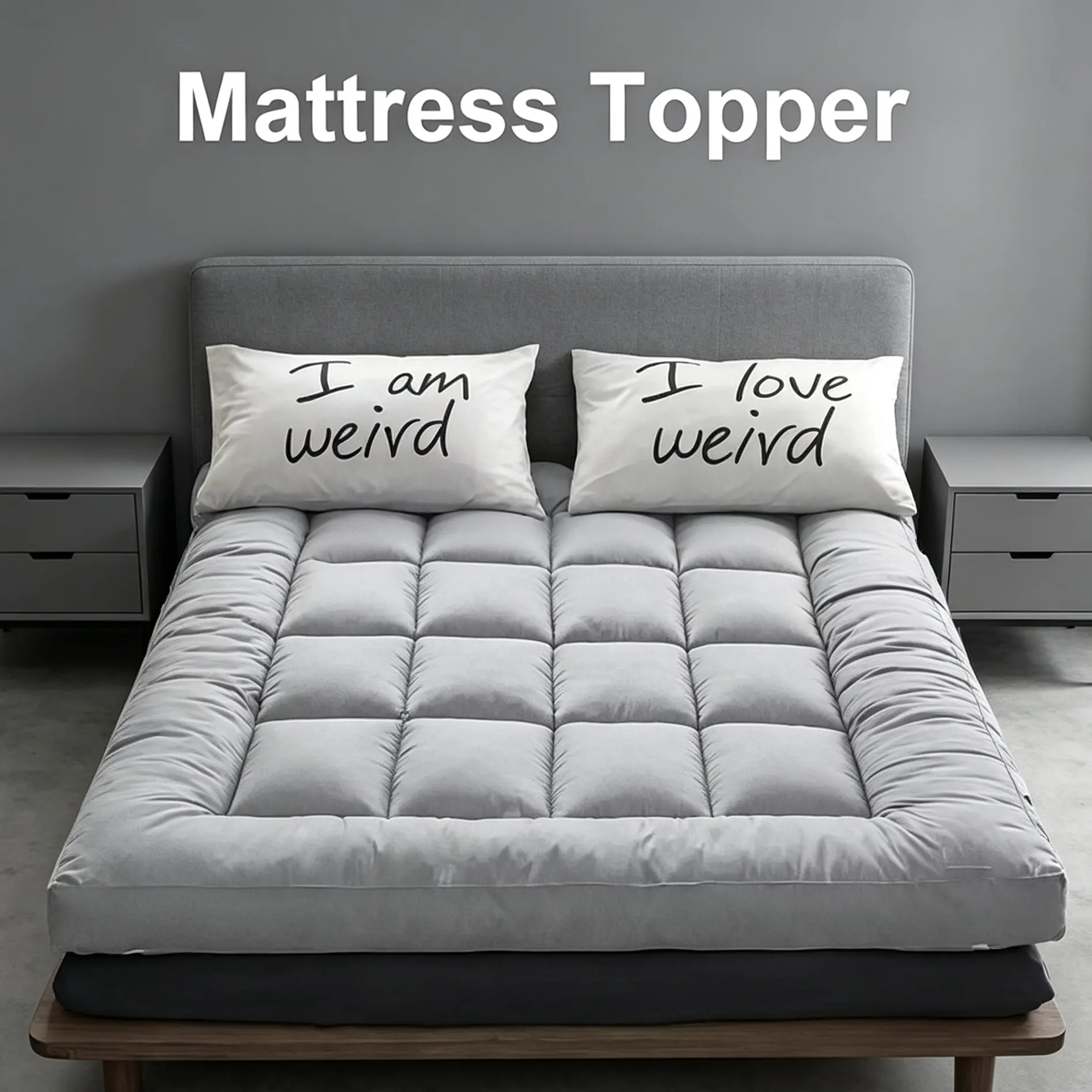 Jeffans Ultra Soft Thick Mattress Topper, Quilted Fluffy Bed Mattress Pad with Down Alternative Filling, Breathable Skin-Friendly Bed Topper, Anti-Slip Elastic Skirt, Machine Washable, All Season Comfort for Twin Full Queen King Bedroom Beds