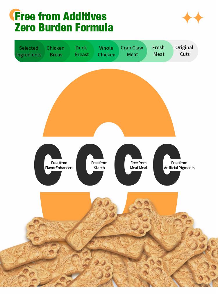 YOSSOA Freeze-dried Chicken Meat healthy Cat Snacks for Cat，【Now in NEW packaging 】， Dental and Hairball Control Treats crunchy paw treat Rich in fish oil, vitamins, omeg3