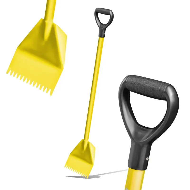 2-Pack Heavy-Duty Alloy Steel Shingle Shovel, 47.5 Inch Roofing & Siding Tear-Off Tool with Ergonomic D-Grip Handle, Lightweight, Tie Down, Compact, 47.5 Inches Tall, Heat-Treat D-Grip, Comfortable D-Grip Handle