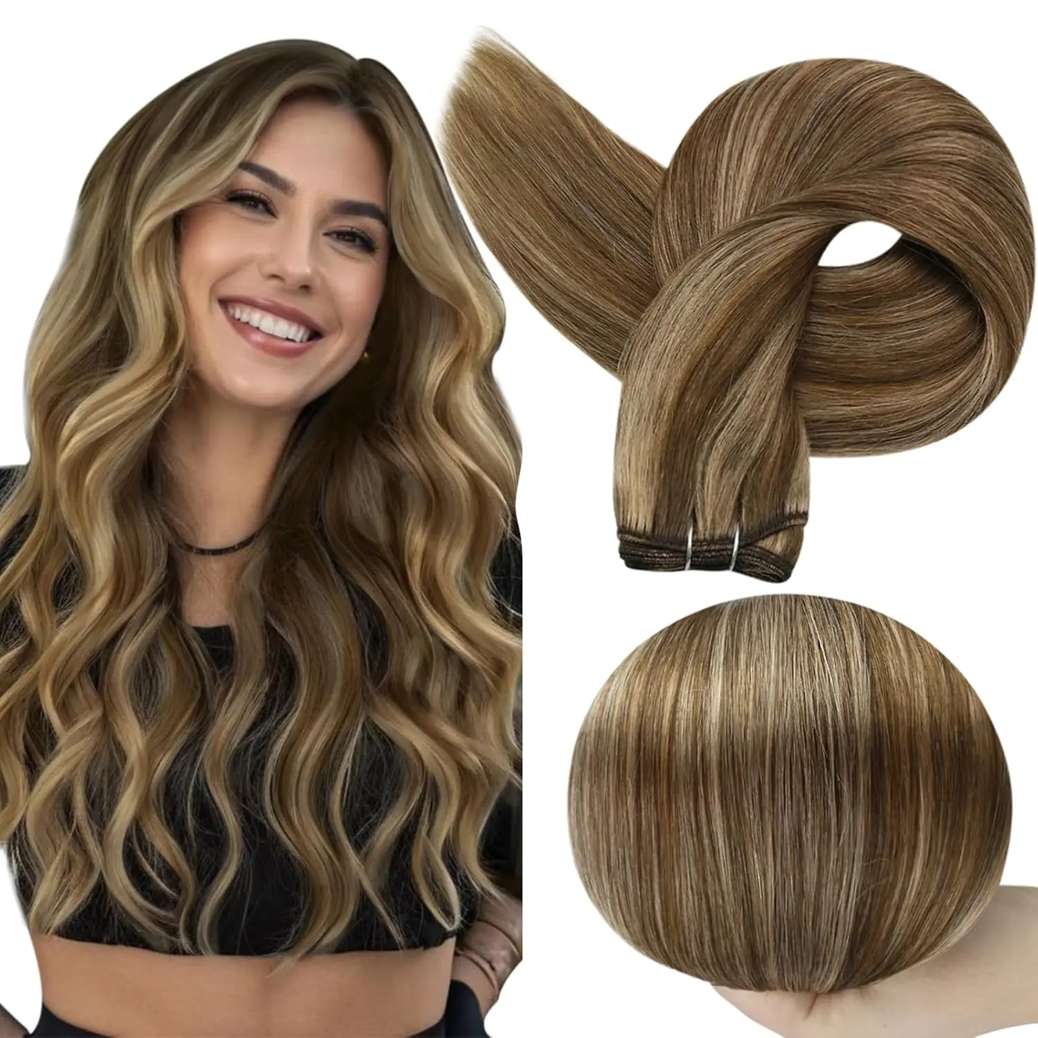 #4P27 Medium Brown Highlight Honey Blonde