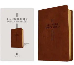 Bilingual Bible / Biblia Bilingüe Nlt/Ntv (Leatherlike, Brown) -- Tyndale, Leather / Fine Binding