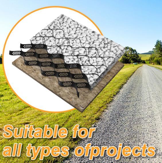 SUNNYGLADE 3" Thick Ground Grid 33 x 6.5 FT Gravel Retainer 1880 LBS Per Sq ft HDPE Material Anti-slip & Anti-deformation for DIY Patio Walkway Driveway Stabilization SUNNYGLADE 3" Thick Ground Grid 33 x 6.5 FT Gravel Retainer 1880 LBS Per Sq ft HDPE Material Anti-slip & Anti-deformation for DIY Patio Walkway Driveway Stabilization