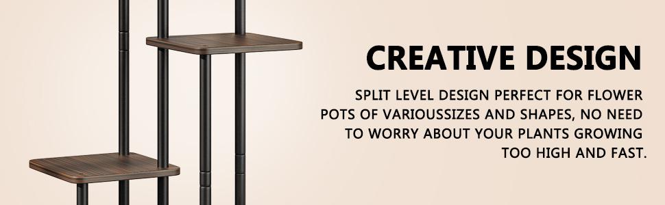 5 Tier Plant Stand Indoor Metal Flower Shelf for Multiple Plants Corner Tall Flower Holders for Patio Garden Living Room Balcony Bedroom, Black Oak Deals For You Days 5 Tier Plant Stand Indoor Metal Flower Shelf for Multiple Plants Corner Tall Flower Holders for Patio Garden Living Room Balcony Bedroom, Black Oak Deals For You Days