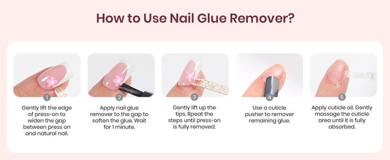 Beetles X Press Plus-Lite Kit French Tips Square Almond French Tip Press on Nails with Nail Glue Builder Top Coat Squoval Press on Nails DIY Manicure Gift for Women