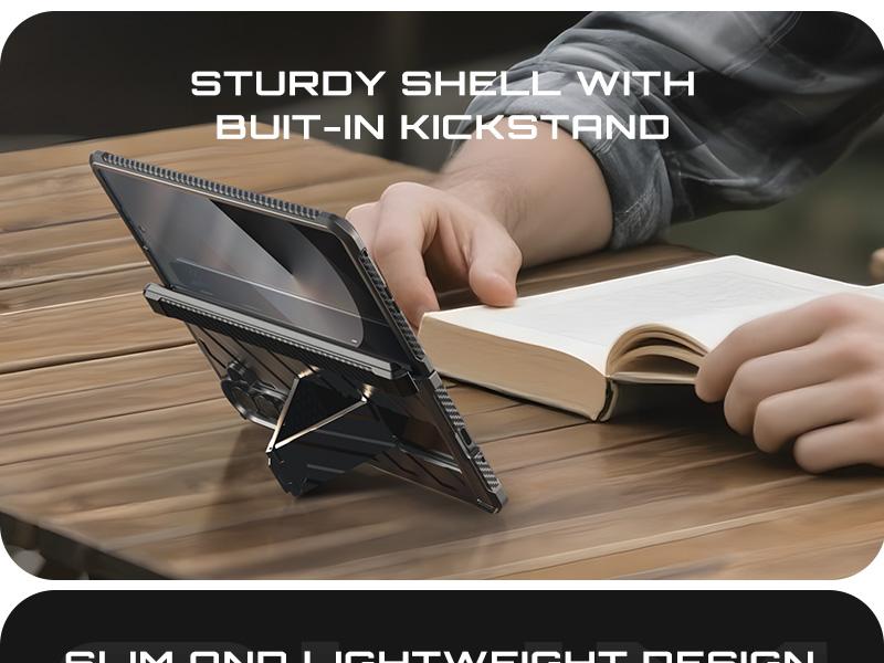 SUPCASE for Samsung Galaxy Z Fold 7 Case with Kickstand UB Pro Built-in Tempered Glass Screen Protector Hinge Coverage Military-Grade Protection Full-Body Heavy-Duty Rugged Phone Case MagSafe Compatible Anti-Slip Grip support magnetic wireless