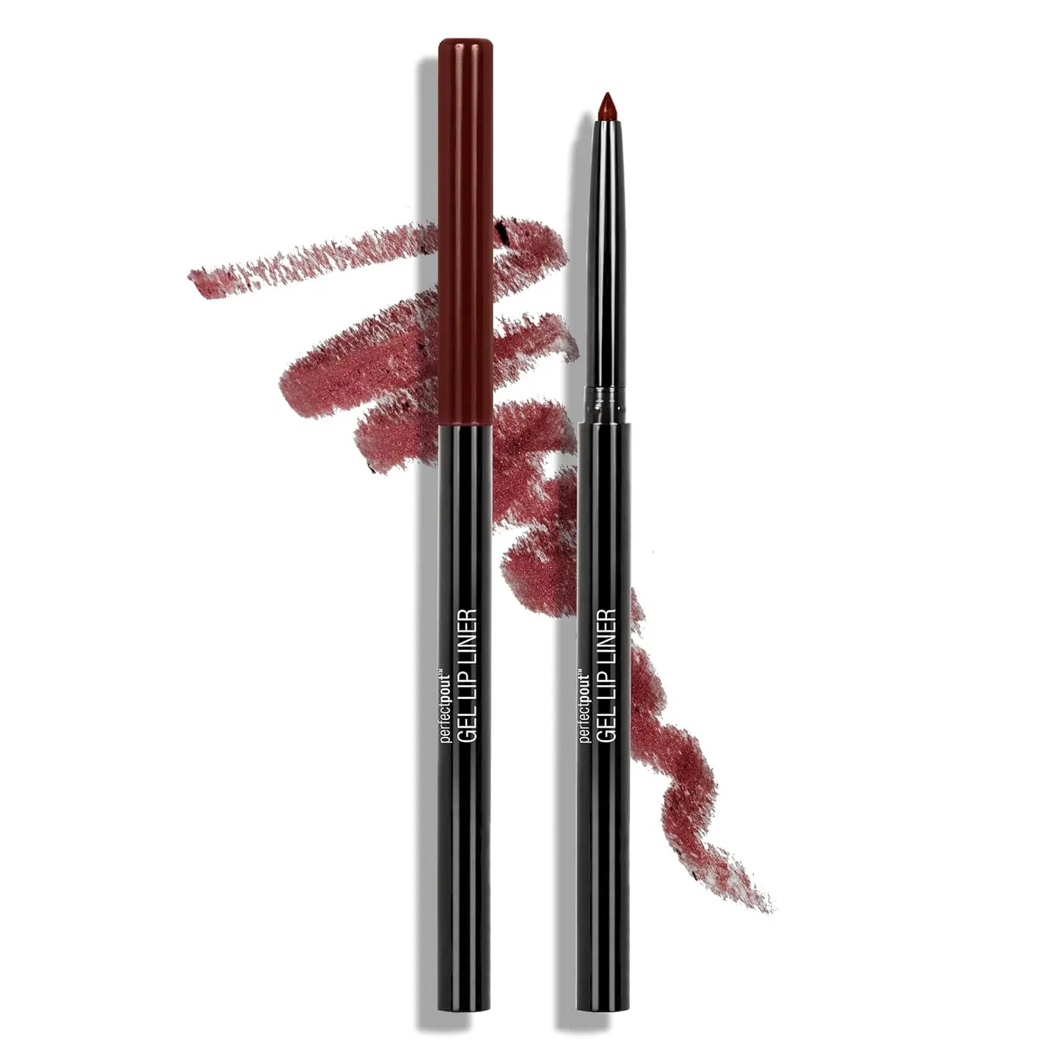 Perfect Pout Matte Retractable Gel Lip Liner Pencil, Rich Creamy Long Lasting Color, Well-Defined and Flawless Application, Vegan & Cruelty-Free - Red Bare To Comment Makeup Eyeliner, Lip Liners