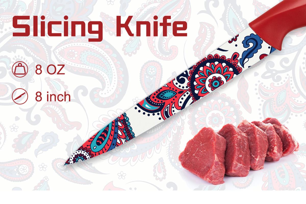 Astercook Paisley Knife Set – Cook with Love, A Thoughtful Valentine’s Day Gift for Home Cooks, 6-Piece Colorful Kitchen Knife Set Utensils Breadknife Kitchenware Block Astercook Paisley Knife Set – Cook with Love, A Thoughtful Valentine’s Day Gift for Home Cooks, 6-Piece Colorful Kitchen Knife Set Utensils Breadknife Kitchenware Block