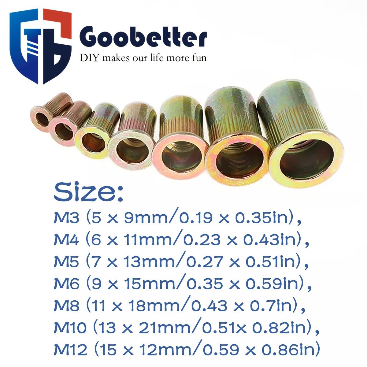 Rivet Nut Tool Kit, 16-Inch Rivnut Tool with 15 Metric & SAE Mandrels and Rivet Nut Gun, 200pcs Rivnut Tool Kit Assortment, Nutsert Tool Kit with Carrying Case Rivet Nut Tool Kit, 16-Inch Rivnut Tool with 15 Metric & SAE Mandrels and Rivet Nut Gun, 200pcs Rivnut Tool Kit Assortment, Nutsert Tool Kit with Carrying Case